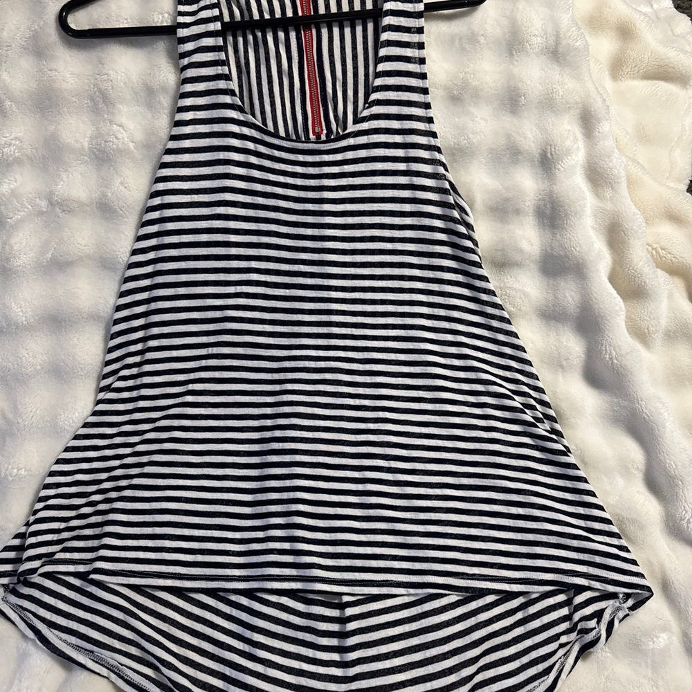 Hem & Thread Navy and White Striped Top